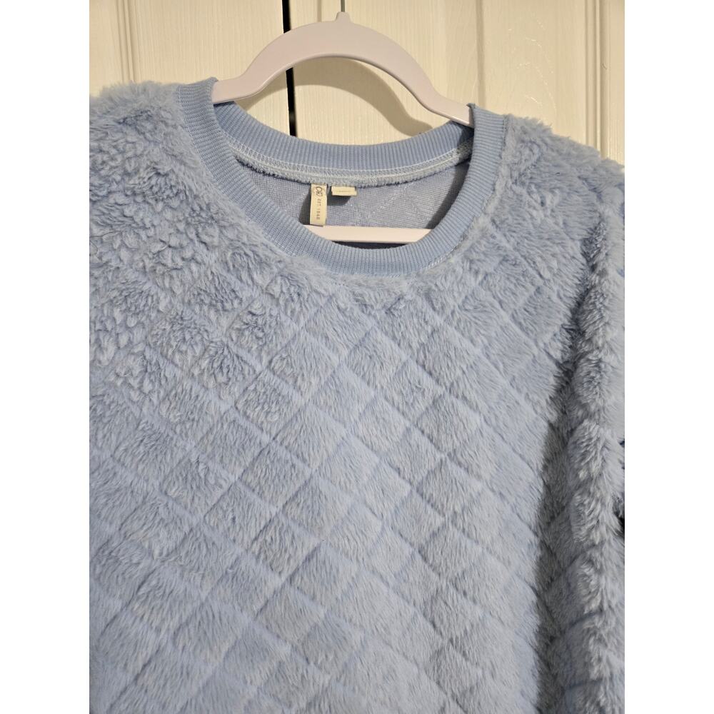 Cato large women's light blue fuzzy sweater - Picture 3 of 11